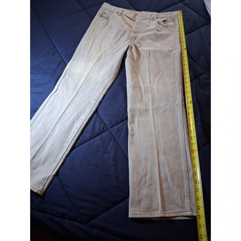 Levi's 557 For Cowboys Vintage Mens 38x29 Gray Jeans Made in USA Straight Leg